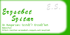 erzsebet szitar business card